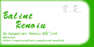 balint renoiu business card